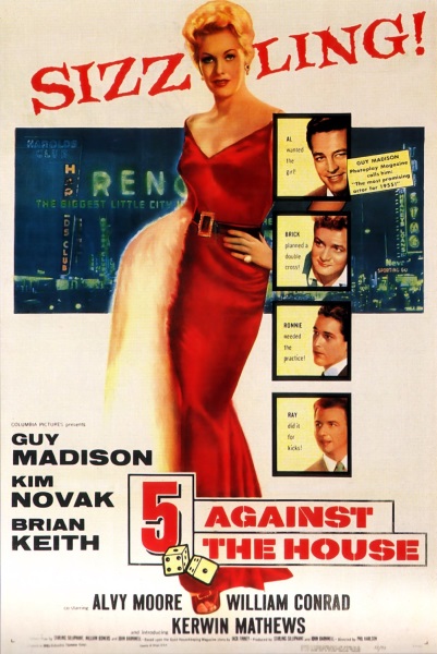 5 Against the House (1955) starring Guy Madison on DVD on DVD