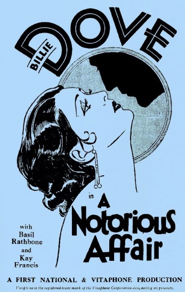 A Notorious Affair (1930) starring Billie Dove on DVD on DVD