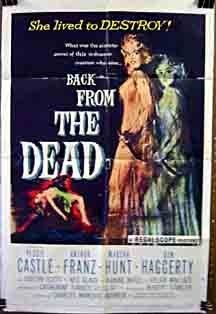 Back from the Dead (1957) starring Peggie Castle on DVD on DVD