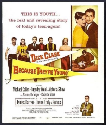 Because They're Young (1960) starring Dick Clark on DVD on DVD