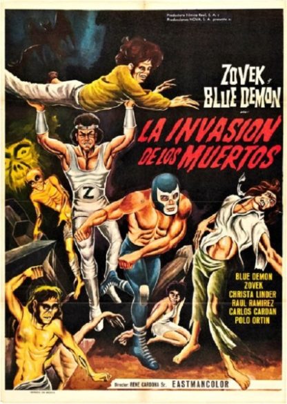 Blue Demon y Zovek en La invasión de los muertos (1973) with English Subtitles on DVD on DVD