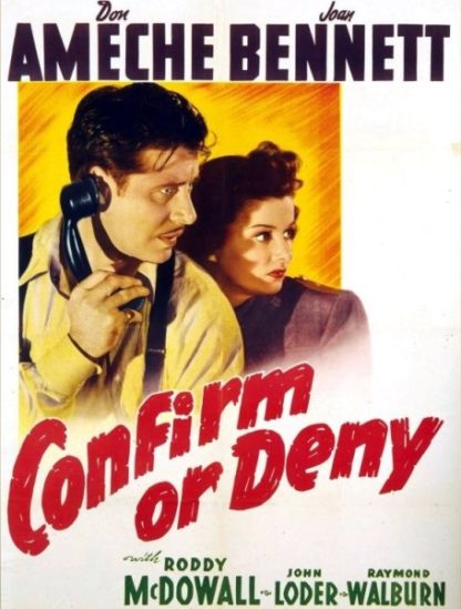 Confirm or Deny (1941) starring Don Ameche on DVD on DVD