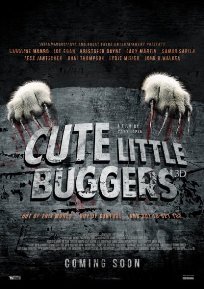 Cute Little Buggers (2017) starring Caroline Munro on DVD