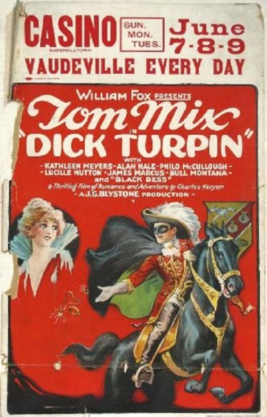 Dick Turpin (1925) starring Tom Mix on DVD on DVD