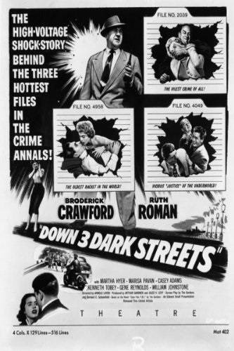 Down Three Dark Streets (1954) starring Broderick Crawford on DVD on DVD