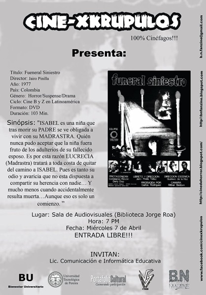 Funeral siniestro (1977) with English Subtitles on DVD on DVD