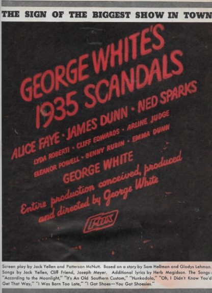 George White's 1935 Scandals (1935) starring Alice Faye on DVD on DVD