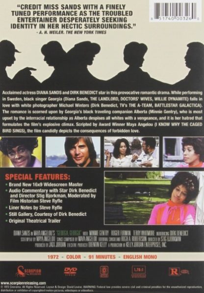 Georgia, Georgia (1972) starring Dirk Benedict on DVD on DVD