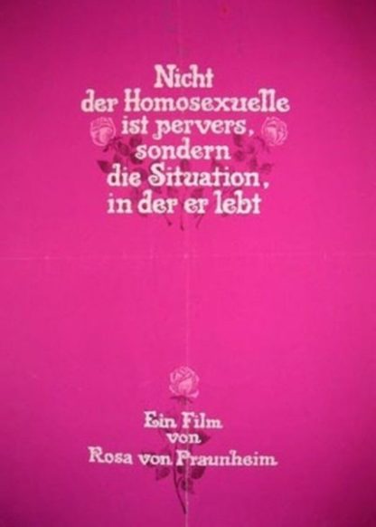 It Is Not the Homosexual Who Is Perverse, But the Society in Which He Lives (1971) with English Subtitles on DVD on DVD