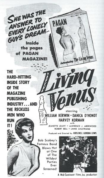 Living Venus (1961) starring William Kerwin on DVD on DVD