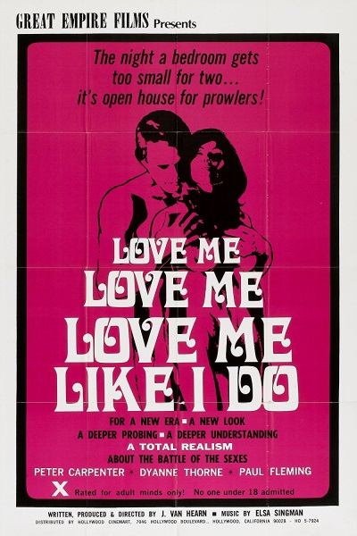 Love Me Like I Do (1970) starring Peter Carpenter on DVD on DVD