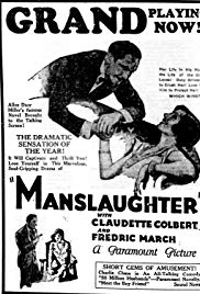 Manslaughter (1930) starring Claudette Colbert on DVD