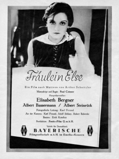 Miss Else (1929) with English Subtitles on DVD