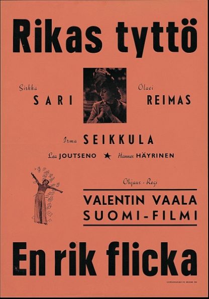 Rikas tyttö (1939) with English Subtitles on DVD on DVD
