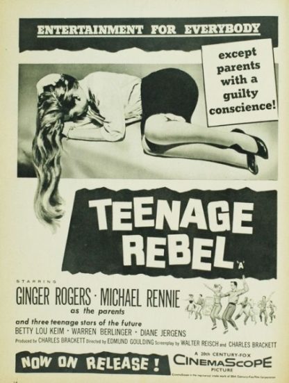 Teenage Rebel (1956) starring Ginger Rogers on DVD DVD Teenage Rebel (1956) starring Ginger Rogers on DVD