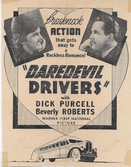 The Daredevil Drivers (1938) starring Beverly Roberts on DVD on DVD