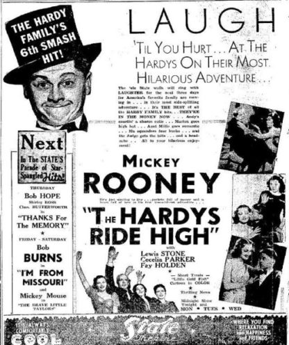 The Hardys Ride High (1939) starring Lewis Stone on DVD on DVD
