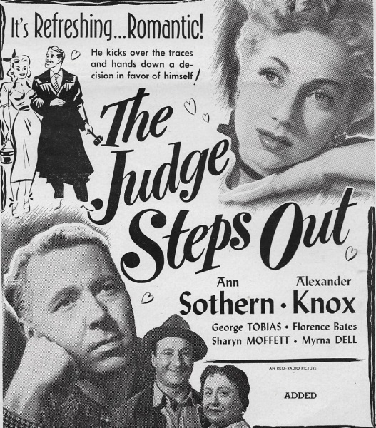 The Judge Steps Out (1947) starring Alexander Knox on DVD on DVD