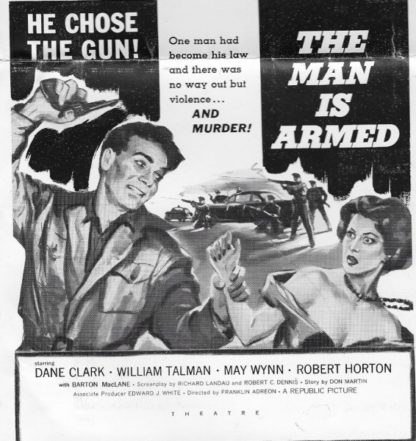 The Man Is Armed (1956) starring Dane Clark on DVD