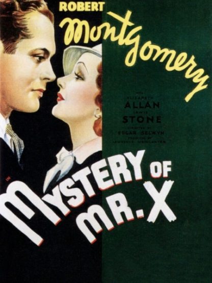 The Mystery of Mr. X (1934) starring Robert Montgomery on DVD on DVD