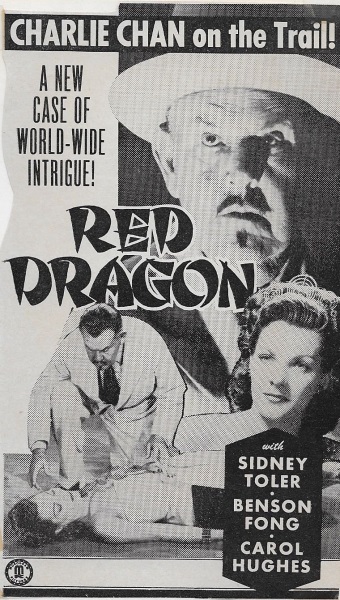 The Red Dragon (1945) starring Sidney Toler on DVD on DVD