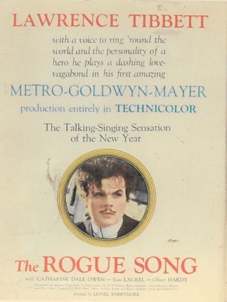 The Rogue Song (1930) starring Lawrence Tibbett Soundtrack on DVD