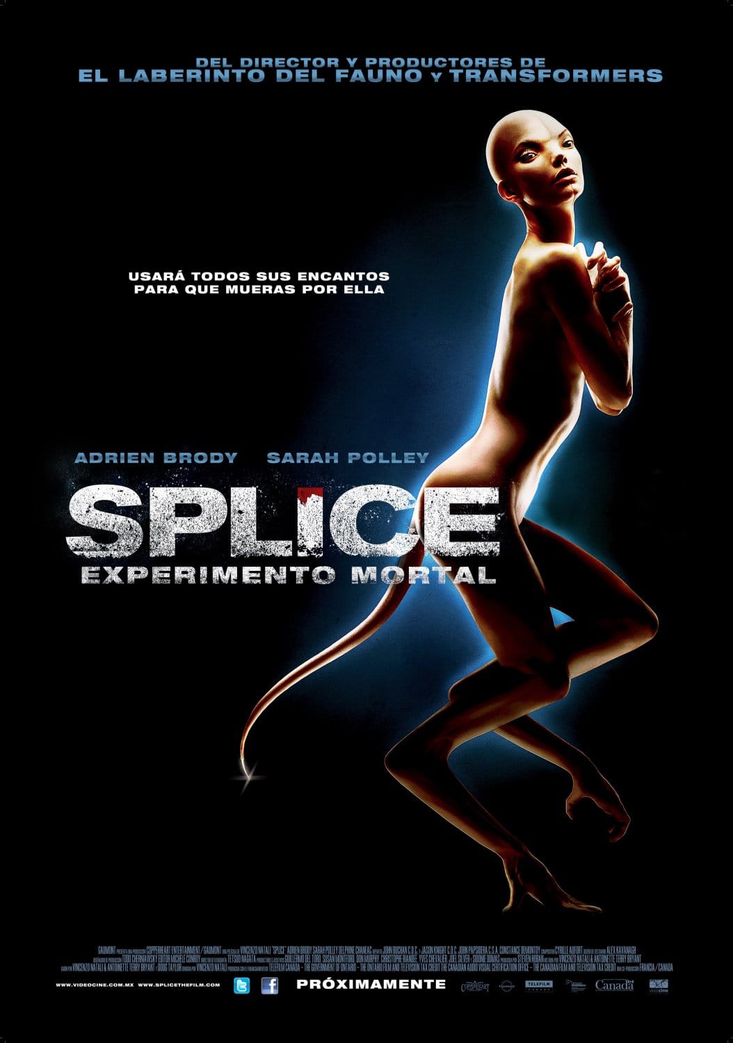 Splice 2009 starring Adrien Brody on DVDR on DVD