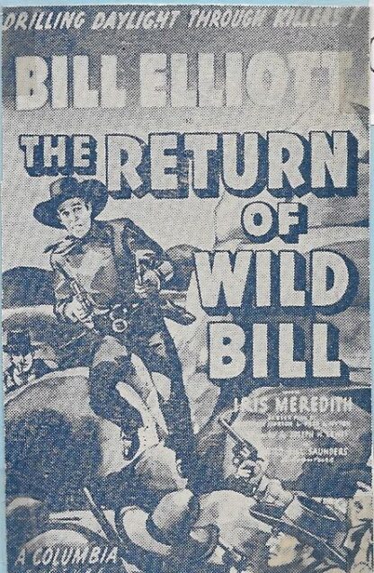 The Return of Wild Bill (1940) starring Bill Elliott on DVD