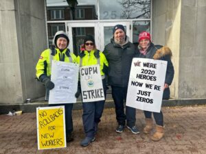 CUPW Workers Demonstrating